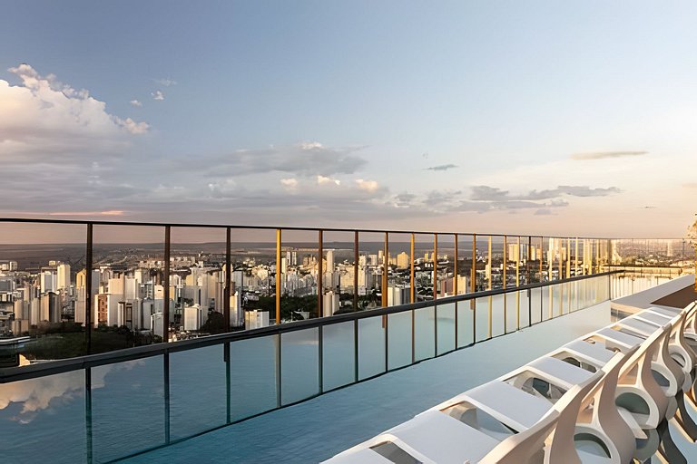 Flat Luxo 35º Andar • Vista Incrível da Cidade